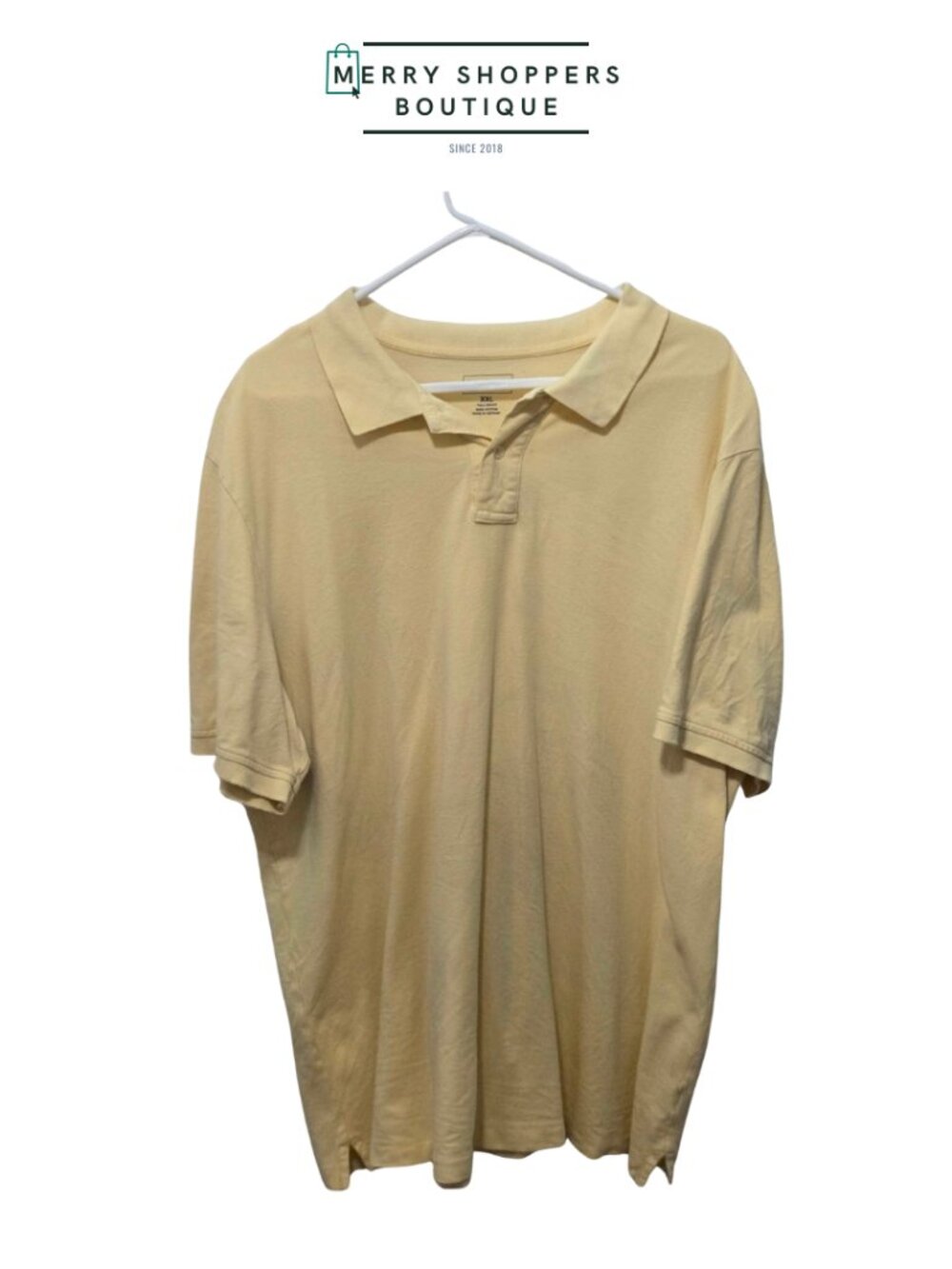 Men’s Pastel Yellow Short Sleeve Polo Shirt